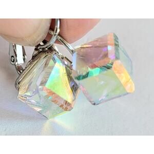 Aurora Borealis Crystal Pierced Earrings